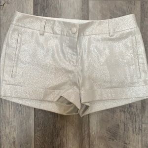 Express Sparkly silver shorts